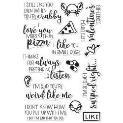 321882 Hero Arts Clear Stamps I Love You More Than Pizza  4"X6"