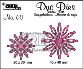 115634/0760 Crealies Duo Dies no. 60 open Bloemen 25 CLDD60 30 mm - 40 mm