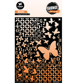 SL-GR-MASK257 Butterflies Grunge Collection nr.257