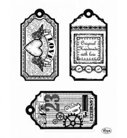 7029 Viva Decor Clear Stamps Tags Love