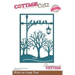 439965 CottageCutz Elites Die Birds On Lamp Post, 3.5"X5"