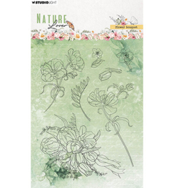 SL-NL-STAMP592 StudioLight Background stamps Flower bouquet Nature Lover nr.592