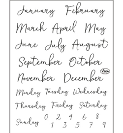 4003.207.00 Clear stamp Bujo/Kalender Monate