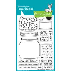 LF1325 Lawn Fawn Clear Stamps How You Bean? 4"X6"