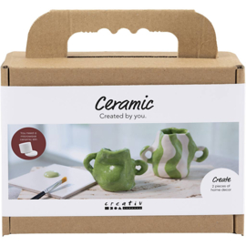 977887 Creativ Company Mini hobbyset keramiek, lichtgroen