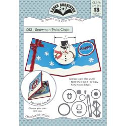 KBR1012 Karen Burniston Dies Snowman Twist Circle Pop-Up