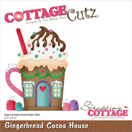 CC903 CottageCutz Dies Gingerbread Cocoa House 2.7"X3.1"