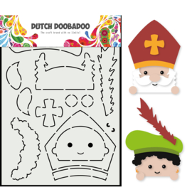 470.784.176 Dutch Doobadoo DDBD Card Art Built up Gluur Sint & Piet