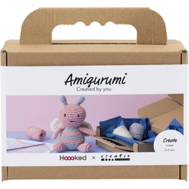 977874 Creativ Company Amigurumi hobbyset, Honingbij, pastelkleuren
