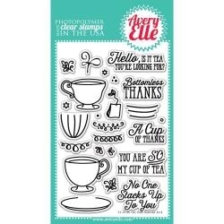 124091 Avery Elle Clear Stamp Set Tea Time