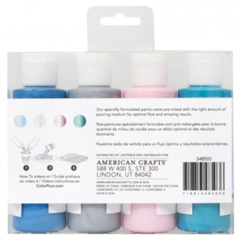 348503 American Crafts Color Pour pouring paint kit opal