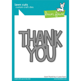 LF2692 Lawn Cuts Custom Craft Die Giant Thank You