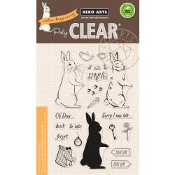 HA-CM227 Hero Arts Clear Stamps Color Layering Rabbit 4"X6"