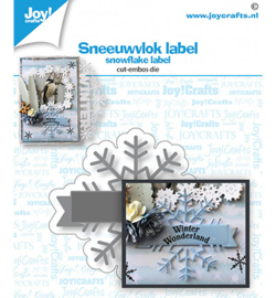 6002/1532 Stans-embos debosmal Sneeuwvlok label