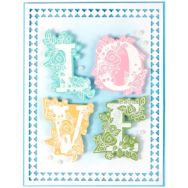 STP019 Spellbinders Clear Acrylic Stamps Love Block