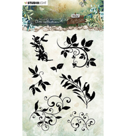 JMA-NA-STAMP21JMA Clear Stamp Silhouettes - leaves/swirls New Awakening nr.21