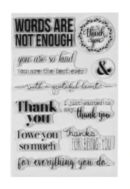 STP-005 Spellbinders Words Are Not Enough Clear Stamps