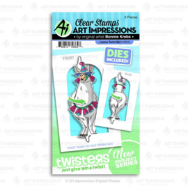 623283 Art Impressions Twisters Stamp & Die Set Llama Twist