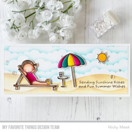 PI323 My Favorite Things Pure Innocence Stamps Sunshine Kisses 4"X4"