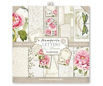 SBBL22 Stamperia Letters & Flowers 12x12 Inch Paper Pack