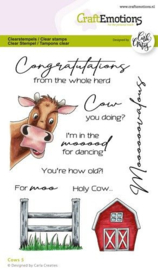 130501/1587 CraftEmotions clearstamps A6 Cows 5 Tekst Carla Creaties
