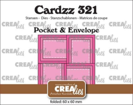 CLCZ321 Crealies Cardzz pocket & envelop - rechthoek