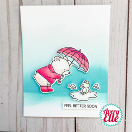 671530 Avery Elle Clear Stamp Set Rain Or Shine 4"X6"