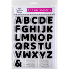 CS471 My Favorite Things Clear Stamps Pumped-Up Alphabet 6"X8"