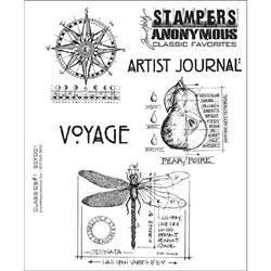 SCF001Tim Holtz Cling Rubber Stamp Set Classics #1