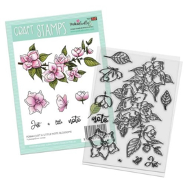 PD8664 Polkadoodles Just a Little Note Blossom Flower Clear Stamps