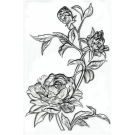665632 Sizzix 3D Texture Fades Embossing Folder Mini Roses By Tim Holtz