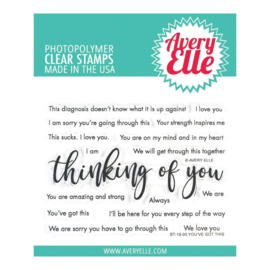 559113 Avery Elle Clear Stamp Set You've Got This  4"X3"
