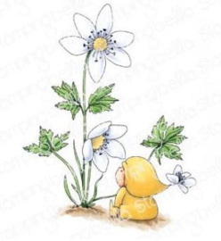 EB913 Stamping Bella Cling Stamps Bundle Girl With A Wood Anemone