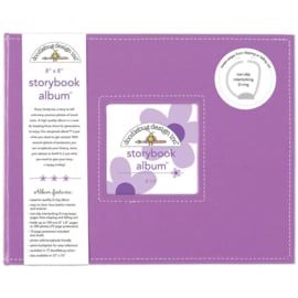 095194 Doodlebug Storybook Album Lilac 8"X8"