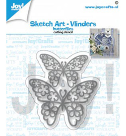 6002/1462 Snijstencil Sketch art-Vlinders
