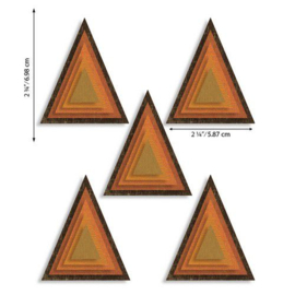 664748 Sizzix Thinlits Die Set - Stacked Tiles Triangles 25PK Tim Holtz