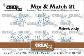 CLMix21 Crealies Mix & Match no. 21 Sneeuwvlokken