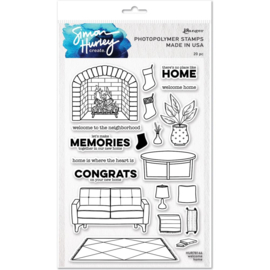 HUR78166 Simon Hurley create. Cling Stamps Welcome Home 6"X9"
