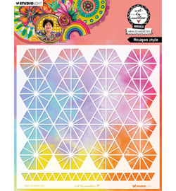 ABM-25-MASK330 Art by Marlene ABM Mask Hexagon style Art by Marlene nr.330