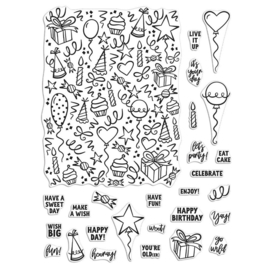 620579 Hero Arts Clear Stamps 4"X6" Wish Big Peek-A-Boo Parts