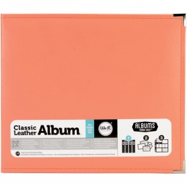 517015 We R Classic Leather 3-Ring Album Coral 12"X12"