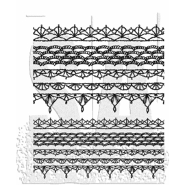 CMS480 Tim Holtz Cling Stamps Crochet Trims