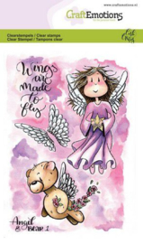 130501/1644 CraftEmotions clearstamps A6 - Angel & Bear 1 Carla Creaties