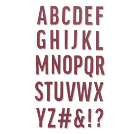 665072 Sizzix Thinlits Die Set - 30PK Bold Alphabet Alison Williams