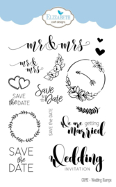 CS092 Elizabeth Craft Clear Stamps Wedding Sentiments