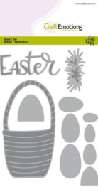 115633/0527 CraftEmotions Die Easter paasmandmet eieren Card 10,5x14,8cm Carla Creaties