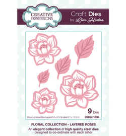 CEDLH1030 The Floral Collection Layered Roses