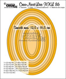 115634/0186 Crealies Crea-Nest-Lies XXL no 86 gladde ovalen halve cm