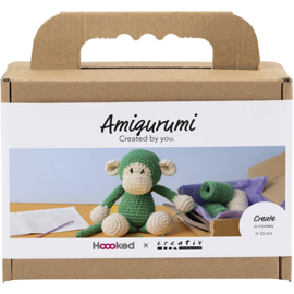 977877 Creativ Company Amigurumi hobbyset, Aap, groen, off white