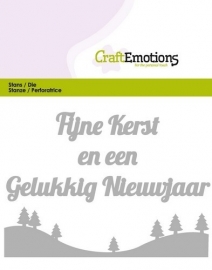 115633/0302 CraftEmotions Die Tekst - Fijne Kerst (NL) Card 11x9cm
